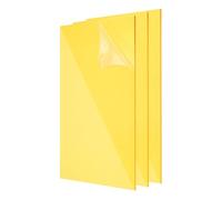 sourcing map 3Pcs Acrylic Sheets 12x6 Inch Acrylic Panel 1/8 Inch-3mm Plastic Board for Picture Frames Sign Holders DIY Display Projects Craft, Clear Yellow