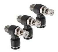 sourcing map 3pcs Air Flow Control Valve 6mm Tube OD x 1/8" PT Thread Push to Connect Fitting Air Line Fitting Elbow 90 Degree Speed Control Valve Adapter Fitting