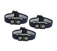sourcing map 3Pcs Anti Static Wrist Strap, Dual Circuit Antistatic Bracelet Adjustable Cordless for Computer Electronics Repair Deep Gray