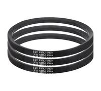 sourcing map 3Pcs B25 Classic Wrapped V-Belt, 28" Outside Circumference | Black Wrapped Industrial Rubber V-Belt,B Profile V-Belt,for Industrial Machinery Equipment