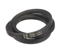 sourcing map 3Pcs B50 Classic Wrapped V-Belt, 53" Outside Circumference | Black Wrapped Industrial Rubber V-Belt,B Profile V-Belt,for Industrial Machinery Equipment