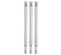 sourcing map 3pcs Ball End Hex Screwdriver Bit H8 (8mm) Head 1/4" Hex Shank 150mm (6") Long Magnetic S2 Steel Metric Screw Driver Drill Bit Wrench Socket Power Tool