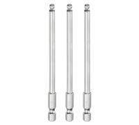 sourcing map 3pcs Ball End Hex Screwdriver Bit Set 4mm (H4.0) Size 1/4" Hex Shank 100mm (4") Long Magnetic Ball Head Bits S2 Steel Metric Screw Driver Bit