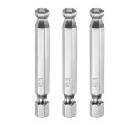 sourcing map 3pcs Ball End Hex Screwdriver Bit Set 6mm (H6.0) Size 1/4" Hex Shank 50mm (2") Long Magnetic Ball Head Bits S2 Steel Metric Screw Driver Bit