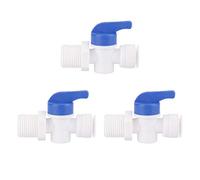 sourcing map 3pcs Ball Valve 1/2 Inch BSP Male to 3/8 Inch Tube OD Quick Connect Water Tube Fitting Water Purifiers Fittings Hose Connector Filter Tubing Hose for RO Reverse Osmosis System