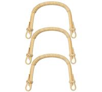 sourcing map 3Pcs Bamboo Teapot Handle U-Shape Handle Replacement for Span 4.3-5.1 Inch Ceramic Pottery Tea Pots Tea Kettle Accessories Supplies, Rattan Winding