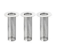 sourcing map 3Pcs Bathroom Sink Strainer, Fit for Diameter 1.33"-2" Drain Hole, 100mm/3.94" Deep 304 Stainless Steel Sink Strainer for Shower Drain and Floor Drain