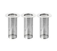 sourcing map 3Pcs Bathroom Sink Strainer, Fit for Diameter 1.42"-2" Drain Hole, 100mm/3.94" Deep 304 Stainless Steel Sink Strainer for Shower Drain and Floor Drain