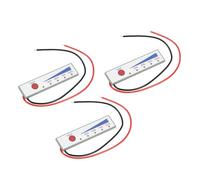 sourcing map 3PCS Battery Meter Monitor, 16.5-21V Level Indicator Module Battery Power Tester, LED Digital Display Back Cover for Car, Marine, RV, Boat (White)