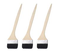 sourcing map 3pcs Bent Radiator Paint Brush 4" Width Curved Wall Paint Soft Bristle Brushes with Long Wood Handle for Painting DIY Wall Treatment
