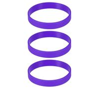 sourcing map 3Pcs Bracelets Wristbands 1/2 Inch Width 8.5" Length for Sports Club, Group Games, Party Favors Fashion Party Sports Accessories, Plain Solid Color Wristbands, Deep Purple