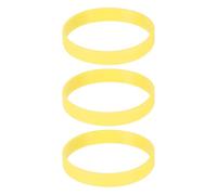 sourcing map 3Pcs Bracelets Wristbands 1/2 Inch Width 8.5" Length for Sports Club, Group Games, Party Favors Fashion Party Sports Accessories, Plain Solid Color Wristbands, Yellow