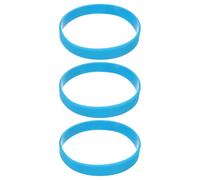 sourcing map 3Pcs Bracelets Wristbands 1/2 Inch Width 8.5" Length for Sports Club, Group Games, Party Favors Fashion Party Sports Accessories, Plain Solid Color Wristbands, Light Blue