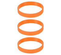 sourcing map 3Pcs Bracelets Wristbands 1/2 Inch Width 8" Length for Sports Club, Group Games, Party Favors Fashion Party Sports Accessories, Plain Solid Color Wristbands, Orange