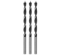 sourcing map 3pcs Brad Point Drill Bits 3.5mm(9/64") Dia Straight Round Shank Drill Metric Brad Point 1.77" Drilling Depth Spiral Twist Drill Bits for Carpenter Woodworking Plastic Rubber