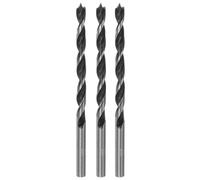 sourcing map 3pcs Brad Point Drill Bits 4mm(5/32") Dia Straight Round Shank Drill Metric Brad Point 1.73" Drilling Depth Spiral Twist Drill Bits for Carpenter Woodworking Plastic Rubber