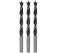 sourcing map 3pcs Brad Point Drill Bits 6mm(15/64") Dia Straight Round Shank Drill Metric Brad Point 2.36" Drilling Depth Spiral Twist Drill Bits for Carpenter Woodworking Plastic Rubber