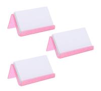 sourcing map 3pcs Business Card Holder for Desk, Acrylic Bling Business Name Card Organizer Desktop Card Rack Display Stand for Office Exhibition Meeting Home, Pink