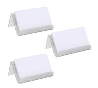 sourcing map 3pcs Business Card Holder for Desk, Acrylic Bling Business Name Card Organizer Desktop Card Rack Display Stand for Office Exhibition Meeting Home, Silver