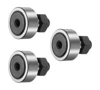 sourcing map 3Pcs Cam Follower Track Runner Bearings CF12-1/KR32 PPX Chrome Steel Needle Roller Stud Track Bearing, 32mm Roller Dia, M12 Stud Type for Machine Tool Guide Rail, (Hexagon Socket)