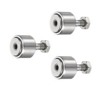 sourcing map 3Pcs Cam Follower Track Runner Bearings CF3/KRV10 X Needle Roller Stud Track Bearing, 10mm Roller Diameter, M3 Stud Type for Machine Tool Guide Rail (Hexagon Socket)