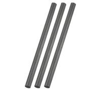sourcing map 3Pcs Carbon Fiber Rods, 6mm Dia 102mm Length 1/4"x4" Solid Matte Round Bar Pole for RC Airplane Cars Model Kite Wing Tube Quadcopter Arm DIY Craft, Black