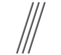 sourcing map 3Pcs Carbon Fiber Rods, 6mm Dia 204mm Length 1/4"x8" Solid Matte Round Bar Pole for RC Airplane Cars Model Kite Wing Tube Quadcopter Arm DIY Craft, Black