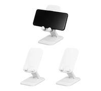 sourcing map 3Pcs Cell Phone Stand, Foldable Multi-Angle Cute Mobile Phone Holder, Universal Smartphone Dock for Home Office Decor Desktop Accessories, White