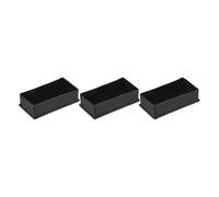 sourcing map 3Pcs Chair Leg Floor Protectors, 104 x 54mm/4.09 x 2.13inch PVC Anti-Slip Square Furniture Leg Feet Cover for Hardwood Floors Patio Chair Table Bed, Black