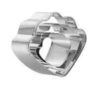 sourcing map 3Pcs Clouds Cookie Cutters Set Assorted Sizes Stainless Steel Holiday Cookie Cutters Biscuit Mould for Pastry Fondant Cake Cookie