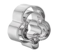 sourcing map 3Pcs Club Cookie Cutters Set Assorted Sizes Stainless Steel Holiday Cookie Cutters Biscuit Mould for Pastry Fondant Cake Cookie