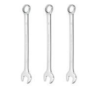 sourcing map 3Pcs Combination Wrench 22mm Metric 12-Point Box and Open End CR-V Steel Double Ended Spanner Tool for Automotive Pipe Furniture Machinery DIY Repair, Silver White