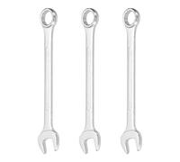 sourcing map 3Pcs Combination Wrench 22mm Metric 12-Point Box and Open End Zinc Plated Steel Double Ended Spanner Tool for Automotive Pipe Furniture Machinery DIY Repair, Silver White
