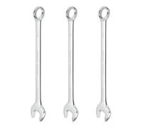 sourcing map 3Pcs Combination Wrench 24mm Metric 12-Point Box and Open End CR-V Steel Double Ended Spanner Tool for Automotive Pipe Furniture Machinery DIY Repair, Silver White