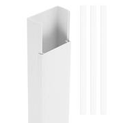 sourcing map 3pcs Cord Hider Wall 13inx2inx1in (LxWxH) PVC Cable Cover Self Adhesive Wire Hider Wall Mounted TV Cable Raceway for Cables Management (39in Total Length)