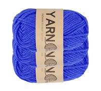 sourcing map 3Pcs Crocheting Yarn, 1.8mm Blue 5 Ply Acrylic Yarn 75 g Sport Weight Yarns Bulk Soft and Fluffy Yarns for Knitting DIY Crochet Handicraft Blankets Gift,164 Yards Total
