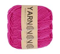 sourcing map 3Pcs Crocheting Yarn, 1.8mm Rose Red 5 Ply Acrylic Yarn 75 g Sport Weight Yarns Bulk Soft and Fluffy Yarns for Knitting DIY Crochet Handicraft Blankets Gift,164 Yards Total