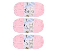 sourcing map 3PCS Crocheting Yarn,Light Pink 5 Ply Acrylic Yarn 150 g Sport Weight Yarns Bulk Soft and Fluffy Yarns for Knitting DIY Crochet Handicraft Blankets Gift,295 Yards