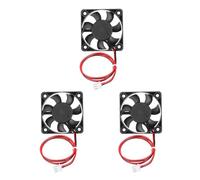 sourcing map 3Pcs DC 12V 5010 5012 3D Printer Cooling Fan, 4928 RPM | Mini Brushless Fan with A1-Type 2.54mm Positive Terminals Hydraulic Bearing, for Heat Sink Cooling