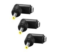 sourcing map 3pcs DC Power Connector Adapter 90 Degree Angle 4.0mm x 1.7mm Male Plug to 5.5mm x 2.1mm Female Jack Coupler Converter or Laptop CCTV Camera strip lighting3Pcs