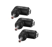 sourcing map 3Pcs DC Power Connector Adapter 90 Degree Angle 5.5mm x 2.1mm Female Jack to 3.5mm x 1.35mm Male Plug Coupler Converter for Laptop CCTV Camera strip lighting