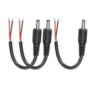 sourcing map 3pcs DC Power Pigtails Cable, 3.5mm x 1.35mm Male Barrel Plug Connector to Bare Wire Open End 10cm for PC Laptop Toys Cellphone Electronic Devices