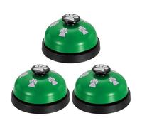sourcing map 3Pcs Desk Call Bells, 2.8" Front Desk Service Bell, Counter Ringing Bell for Office, Hotel, Classroom, Dinner, Restaurant, Pet Training, Green