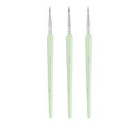 sourcing map 3pcs Detail Paint Brushes 10mm Pointed Tip Nylon Hair Miniature Painting Brush for Watercolor Oil Acrylic Painting(1#), Green