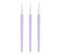 sourcing map 3pcs Detail Paint Brushes 8mm Pointed Tip Nylon Hair Miniature Painting Brush for Watercolor Oil Acrylic Painting(00#), Purple