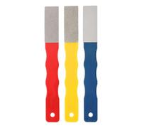 sourcing map 3pcs Diamond Sharpening Stone Set 220/400/600 Grit Color Coded Mini Knife Sharpening Stone with Honeycomb Surface Plate for Knives Scissors Kitchen Tools