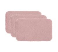 sourcing map 3Pcs Dollhouse Miniature Carpet, 1:12 Fluffy Doll House Rugs Prop Small House Accessories for Doll House Furniture Decor Play, Pink Oval