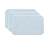 sourcing map 3Pcs Dollhouse Miniature Carpet, 1:12 Fluffy Doll House Rugs Prop Small House Accessories for Doll House Furniture Decor Play, Blue Oval