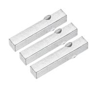 sourcing map 3Pcs Door Knob Spindle, 45mm Spare Door Handle Spindle Bar, Vintage Straight Knob Replacement Parts for Mechanical Locks, Silver Tone