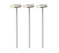 sourcing map 3pcs Double Face Small Plastic Metal Hammer 7" Round Dual Head Multifunctional Mallet with Soft/Hard Tips for Jewelry Watch Handcraft, White